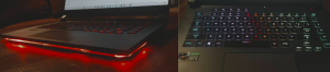 Asus ROG Strix G15 stylish panel lighting and RGB backlit keyboard