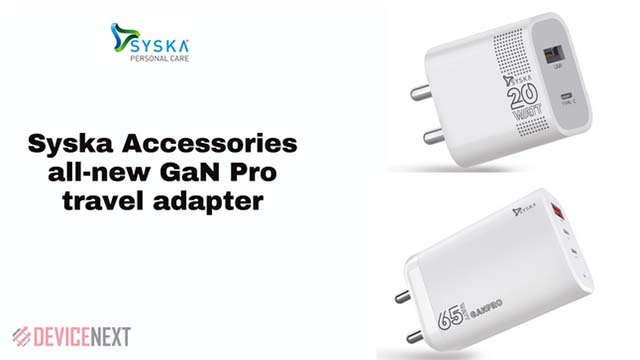 Syska-GaN Pro travel adapter