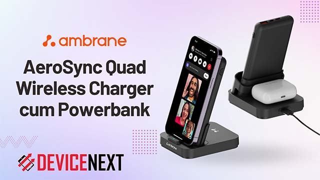 ambrane-AeroSync Quad Wireless Charger cum Powerbank